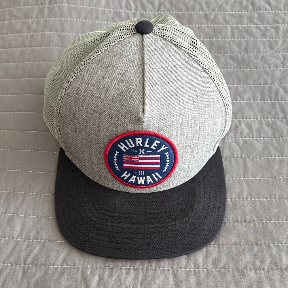 Hurley Gray and Black Hawaii Mesh Cap